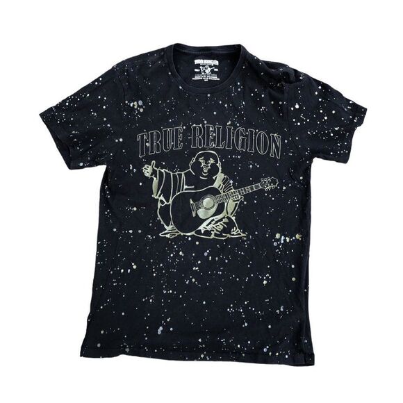 RARE True Religion Shirt Splatter Short Sleeve T Shirt Small - Picture 2 of 10
